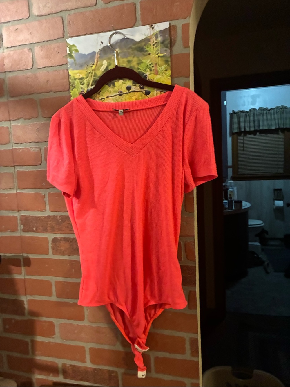 white birch Coral V-Neck Short Sleeve Bodysuit